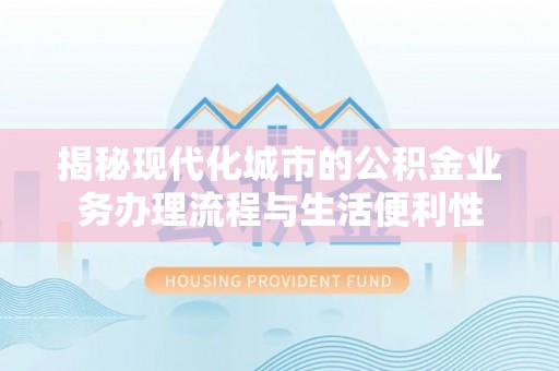 巴马揭秘现代化城市的公积金业务办理流程与生活便利性
