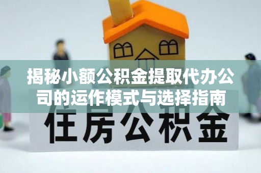 巴马揭秘小额公积金提取代办公司的运作模式与选择指南