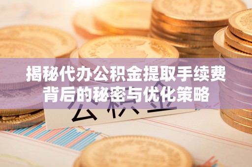 巴马揭秘代办公积金提取手续费背后的秘密与优化策略